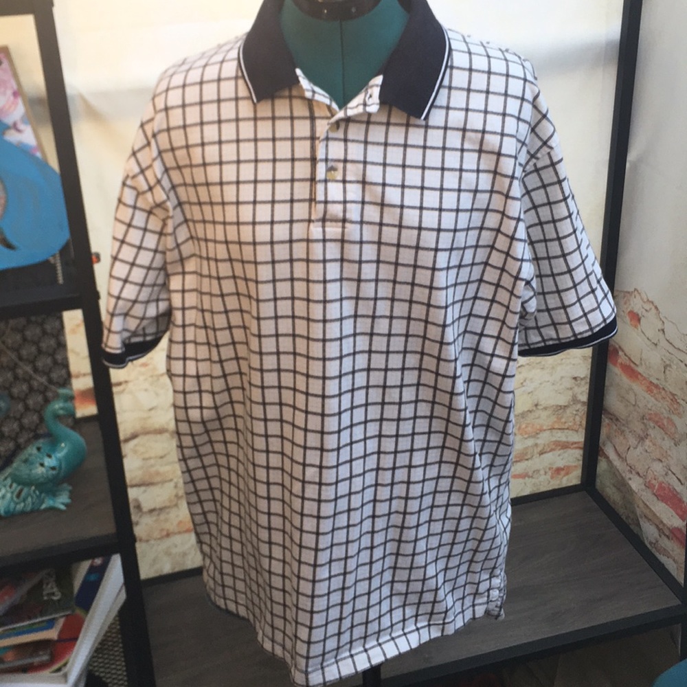 Men’s Trader Bay EUC Checked Short Sleeve Polo Casual Wear Shirt